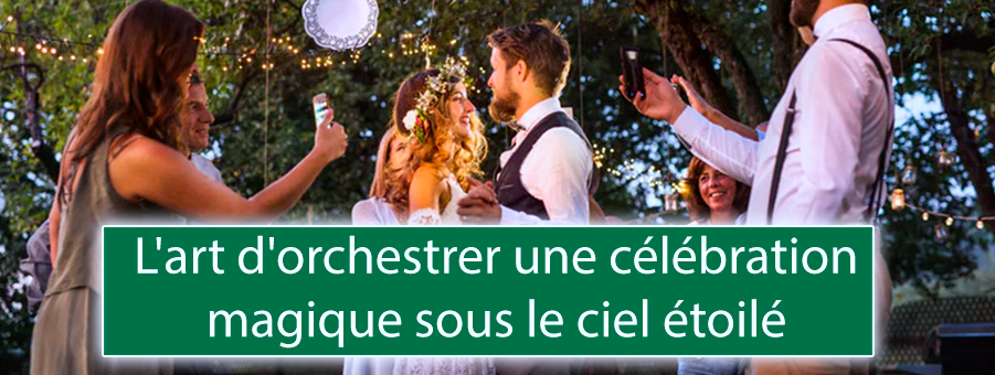 L'art d'orchestrer une célébration magique sous le ciel étoilé