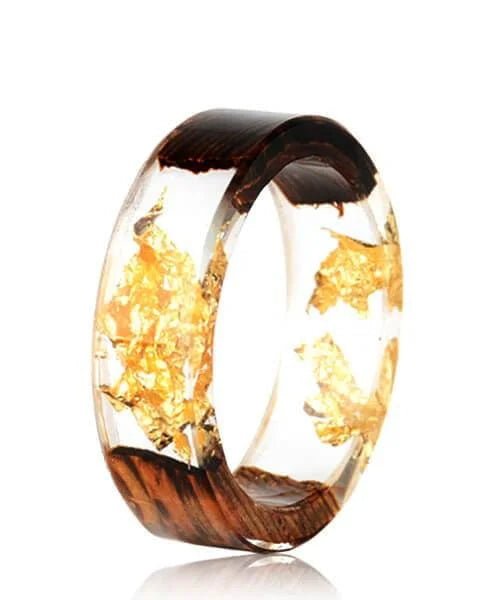 BAGUE EN BOIS ET RÉSINE Fox - Bois Eden