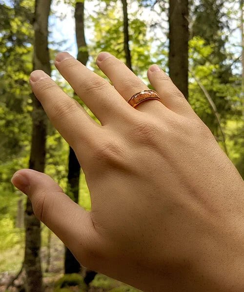 BAGUE EN BOIS Ouranos or - Bois Eden