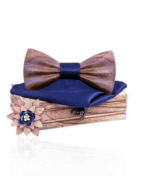 COFFRET NOEUD PAPILLON BOIS Caféier bleu - Bois Eden