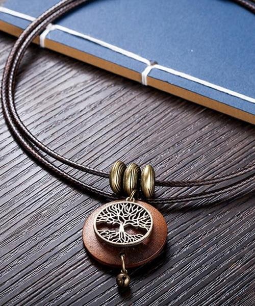 Collier en bois Cléopy 42cm - Bois Eden