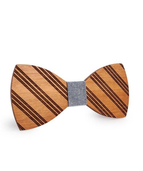 NOEUD PAPILLON BOIS Muira gris - Bois Eden