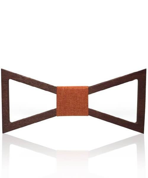 NOEUD PAPILLON BOIS Reco orange - Bois Eden